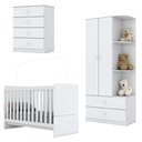 Ver imagem 2 de Quarto de Bebê Completo Thaiany 2 Portas 6 Gavetas Ie02 Branco - Bci Móveis