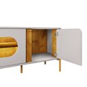Ver imagem 6 de Conjunto de Painel Maresias com Rack Juquehy para Tv até 75" Off White/naturale