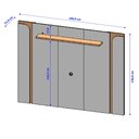 Ver imagem 4 de Conjunto de Painel Maresias com Rack Juquehy para Tv até 75" Off White/naturale