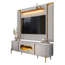 Ver imagem 1 de Conjunto de Painel Maresias com Rack Juquehy para Tv até 75" Off White/naturale