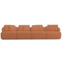 Ver imagem 3 de Sofá 5 Lugares para Sala de Estar Living 388cm Arlo F04 Bouclê Terracota - Lyam Decor