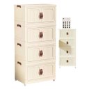 Ver imagem 1 de Armario Organizador Dobravel 4 Andares Empilhavel Porta Roupa Objetos Decoraçao Organizaçao Casa Esc