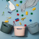 Ver imagem 5 de Cesto Caixa Organizadora Preta Cube Flexível Roupa Suja Casa:Preto