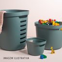 Ver imagem 7 de Cesto Caixa Organizadora Preta Cube Flexível Roupa Suja Casa:Preto