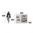 Ver imagem 3 de Comoda Space 5 Gavetas MDF-MDP Puxador MDF Neve Móveis Novo Horizonte