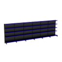 Ver imagem 1 de Gondola Parede 196 Amapa Flex Kit 6 Metros Preto Pe Az - Amapá