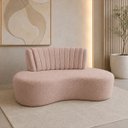 Ver imagem 1 de Sofá Orgânico Curvo Luxo Mavie 160cm Sala Bouclê Rose