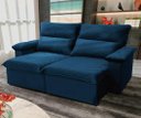 Ver imagem 1 de Sofá Retrátil Reclinável Paris 150cm Suede Velut com Molas no Assento - King House