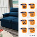 Ver imagem 4 de Sofá Retrátil Reclinável Paris 150cm Suede Velut com Molas no Assento - King House