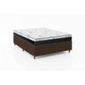Cama Box Casal 138 Marrom com Colchão D33 One Face Bello Box 58x138x188 - 1