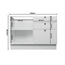 Ver imagem 7 de Cozinha Compacta Modulada 3 Peças 6 Portas 3 Gavetas Branco/Ártico/Cinza Argila