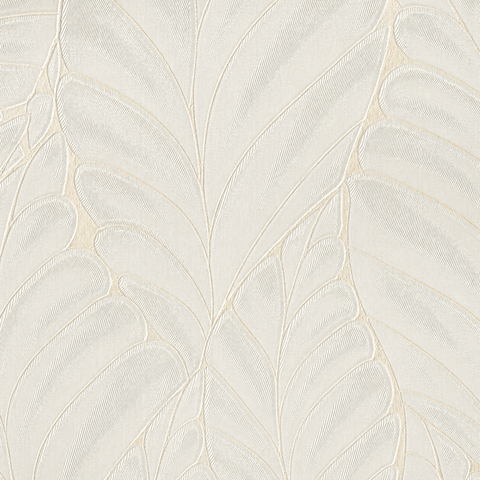Papel de Parede Vinílico Folhagem Tropical Off White e Dourado Texturizado - Coleção Poet Chart 5