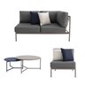 Conjunto Jardim 1 Chaise 1 Sofá, 1 Mesa Baixa e 1 Mesa Centro Alta Refúgio CabeCasa MadeiraOriginals - 9