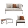 Conjunto Jardim 1 Chaise 1 Sofá, 1 Mesa Baixa e 1 Mesa Centro Alta Refúgio CabeCasa MadeiraOriginals - 9