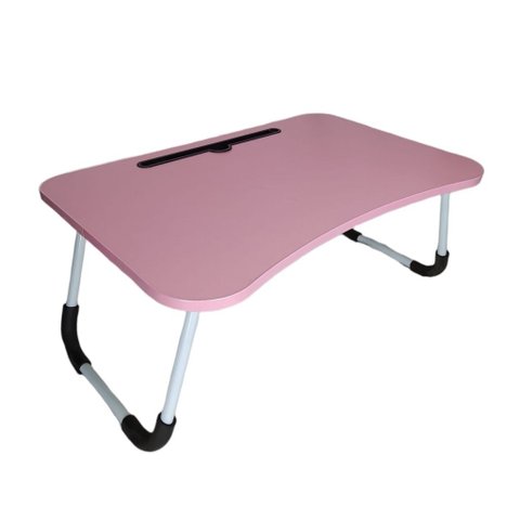 Mesa Portátil Computador Cama Dobrável Madeira Computador Notebook Zdz-500:Rosa