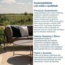 Conjunto Jardim 1 Chaise 1 Sofá, 1 Mesa Baixa e 1 Mesa Centro Alta Refúgio CabeCasa MadeiraOriginals - 10