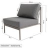Conjunto Jardim 1 Chaise 1 Sofá, 1 Mesa Baixa e 1 Mesa Centro Alta Refúgio CabeCasa MadeiraOriginals - 5