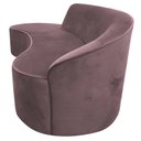 Ver imagem 6 de Sofá Curvo 3 Lugares 180cm Eron Braço Esquerdo Veludo Rosê - Nexta Casa