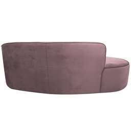 Sofá Curvo 3 Lugares 180cm Eron Braço Esquerdo Veludo Rosê - Nexta Casa - 7