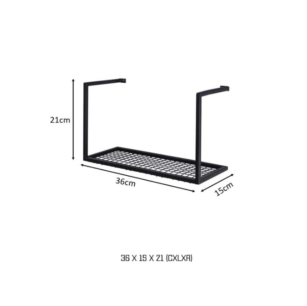 Nicho Prateleira de Ferro Estilo Industrial Organizador Aço Angra 36x15cm - 3