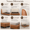 Ver imagem 5 de Conjunto King Cama Japonesa Cabeceira Milano Moderna Luxo Premiun Elegante Divani com Cabeceira em B