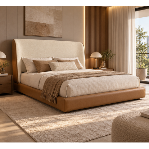 Conjunto King Cama Japonesa Cabeceira Milano Moderna Luxo Premiun Elegante Divani com Cabeceira em B