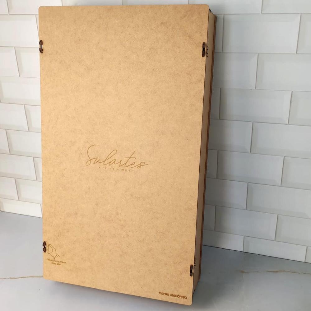 Cofrinho Infantil de Unicórnio Cofre para Moedas de Parede Criança Grande Madeira Mdf - 9