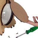 Ver imagem 4 de Cofrinho Infantil de Unicórnio Cofre para Moedas de Parede Criança Grande Madeira Mdf