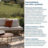 Conjunto Jardim 1 Chaise 1 Sofá, 1 Mesa Baixa e 1 Mesa Centro Alta Refúgio CabeCasa MadeiraOriginals - 10