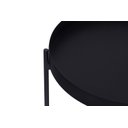 Ver imagem 3 de Mesa Lateral Bandeja Sofá Cama Redonda 40x40cm Baixa Collie Preto
