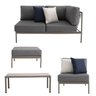 Conjunto Jardim e Varanda 1 Chaise 1 Sofá 1 Puff 1 Mesa Lateral Refúgio CabeCasa MadeiraOriginals - 10