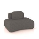 Ver imagem 4 de Sofá 4 Lugares Orgânico com Chaise e 3 Módulos Berlim bouclê Gf K01 - D’Rossi
