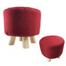 Puff Redondo Banco Banqueta Banquinho Madeira Decorativo Apoio Pe Suporte Conforto Quarto Sala Ambie - 1