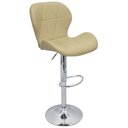 Ver imagem 2 de Conjunto 02 Banquetas Slim Couro Pu Regulagem de Altura - Nude Bege
