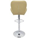 Ver imagem 5 de Conjunto 02 Banquetas Slim Couro Pu Regulagem de Altura - Nude Bege