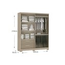Ver imagem 3 de Guarda Roupa Solteiro 3 Portas (1 de Correr) e 2 Gavetas C533 Branco - Kappesberg