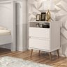 Mesa De Cabeceira Retro Lotus 2 Gavetas:Off White - 2