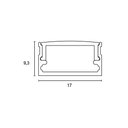 Ver imagem 3 de Perfil de Embutir / Sobrepor para Fita Led Blumenau Line Easy Marcenaria 17mm com 2 Metros Branco Fo