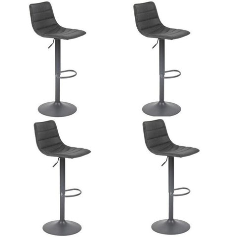 Kit com 4 Banquetas para Cozinha Barbacena Preto