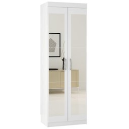 Armário Multiuso 7020 2 Portas com Espelho Araplac - Branco - 1