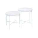 Ver imagem 3 de Mesa Lateral Bandeja Sofá Cama Redonda 40x40cm Baixa Collie Branco