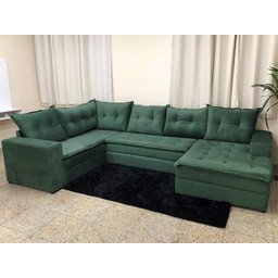 Sofá Canto Verde Musgo 505 Leblon - 1