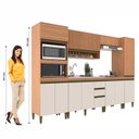 Ver imagem 5 de Cozinha Compacta Modulada 6 Peças sem Tampo Freijó Off White Cecília