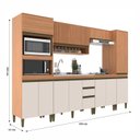 Ver imagem 4 de Cozinha Completa 6 Peças 11 Portas com Torre Quente Paneleiro e Aéreo Ripado Cecília