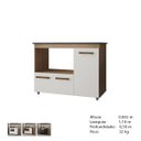 Ver imagem 5 de Balcão para Cooktop Ana 3 Portas com Espaço para Forno: Savana Off White