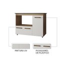 Ver imagem 6 de Balcão para Cooktop Ana 3 Portas com Espaço para Forno: Savana Off White