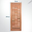 Ver imagem 2 de Folha de Porta Maciça em Eucalipto Acabamento Natural 210x72cm PM97 Cruzeiro Portas