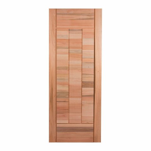 Folha de Porta Maciça em Eucalipto Acabamento Natural 210x72cm PM97 Cruzeiro Portas