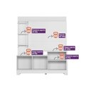 Ver imagem 4 de Estante P/ Sala até 50 Pol Alagoas C/ 2 Portas e 5 Prateleiras 187x160cm Nature/off White - Linea