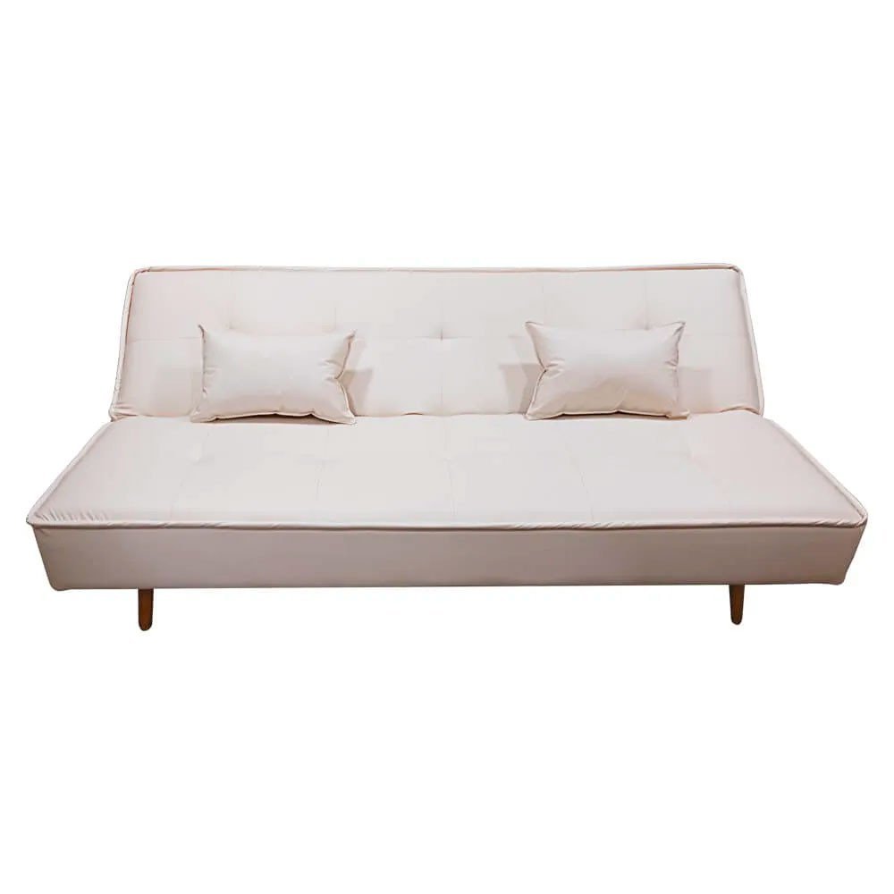 Sofá Cama Silver 3 Lugares Reclinável 1,93 Corino Bege - Speciale Home - 3